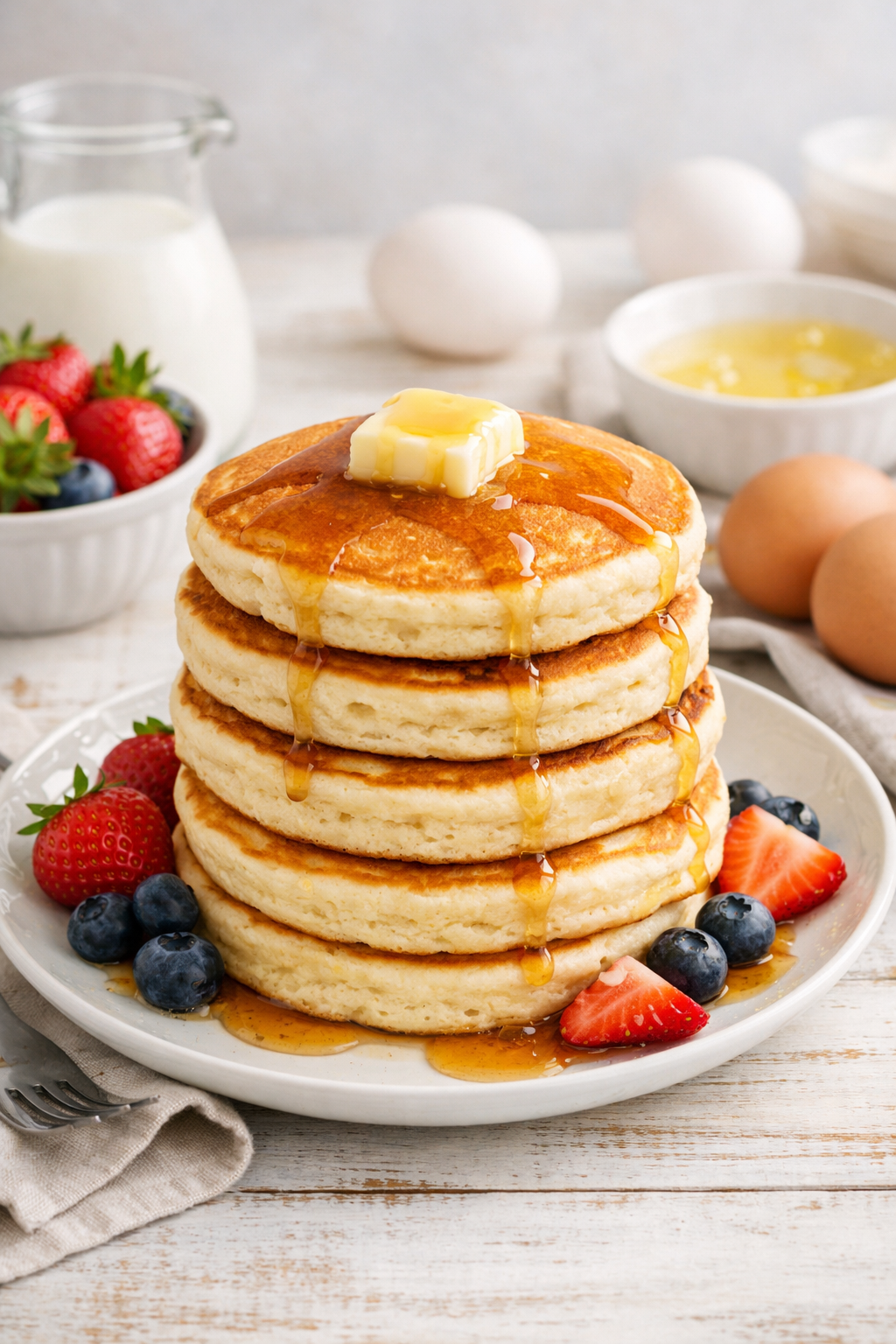 Light & Fluffy Pancakes (Whipped Egg Whites)